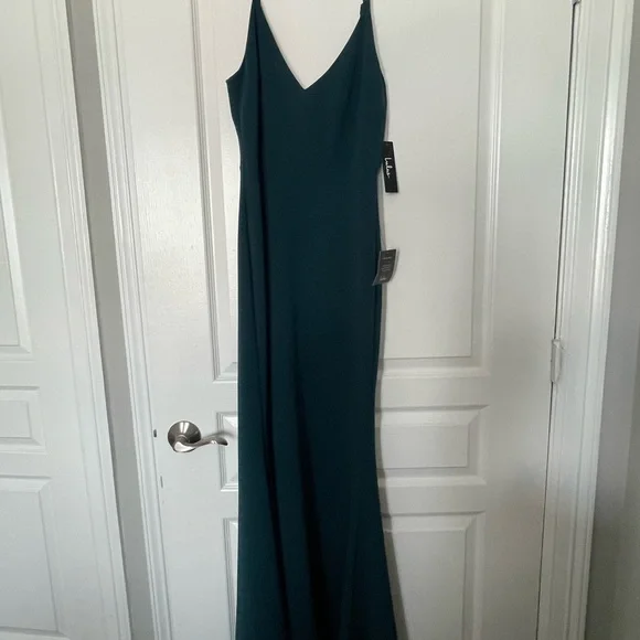 Lulus Infinite Glory Forest Green Maxi Dress NWT
